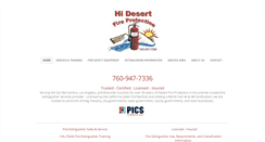 Desktop Screenshot of hidesertfireprotection.com